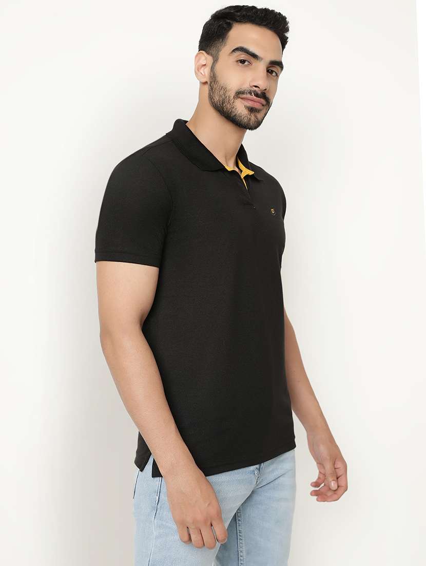 men solid short sleeve regular fit polo t-shirt - 22264572 -  Standard Image - 1