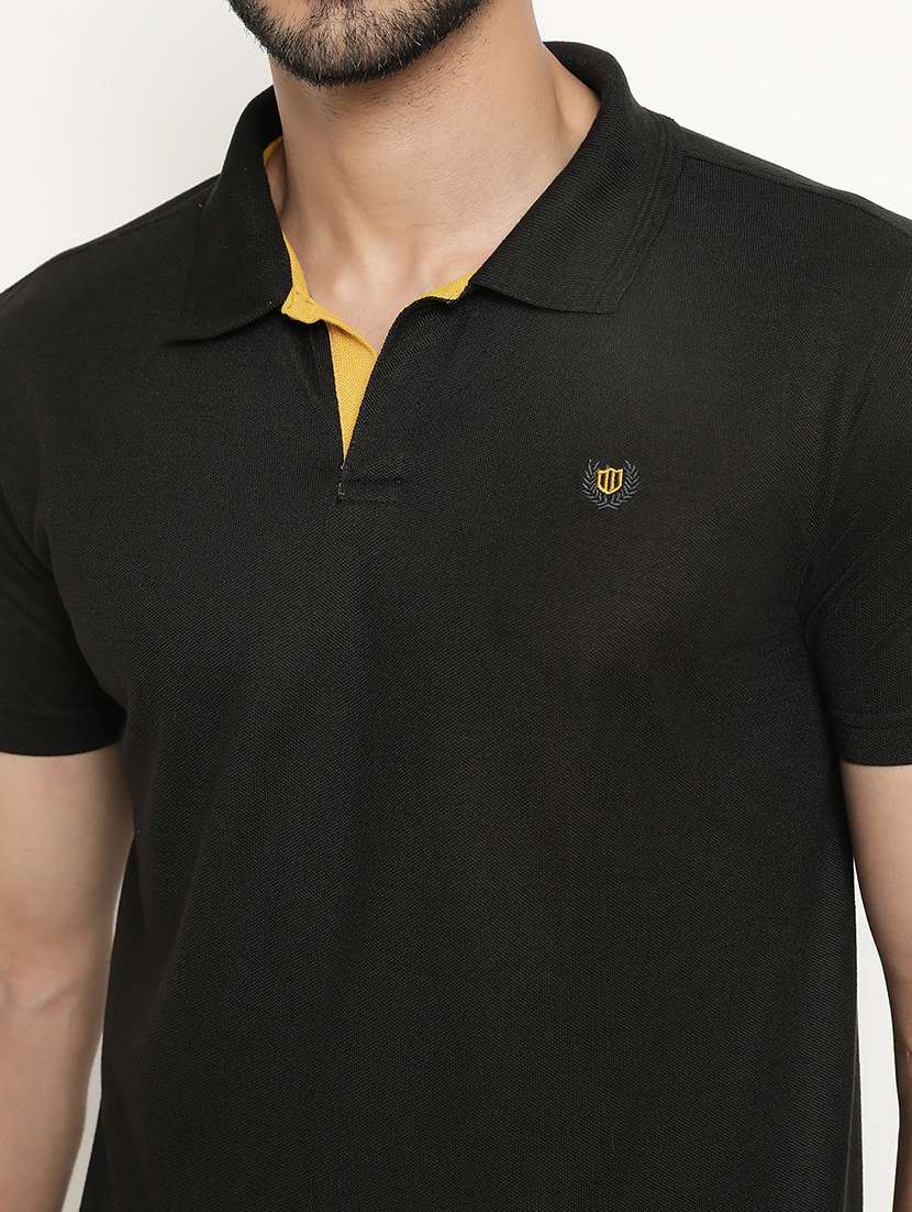 men solid short sleeve regular fit polo t-shirt - 22264572 -  Standard Image - 4