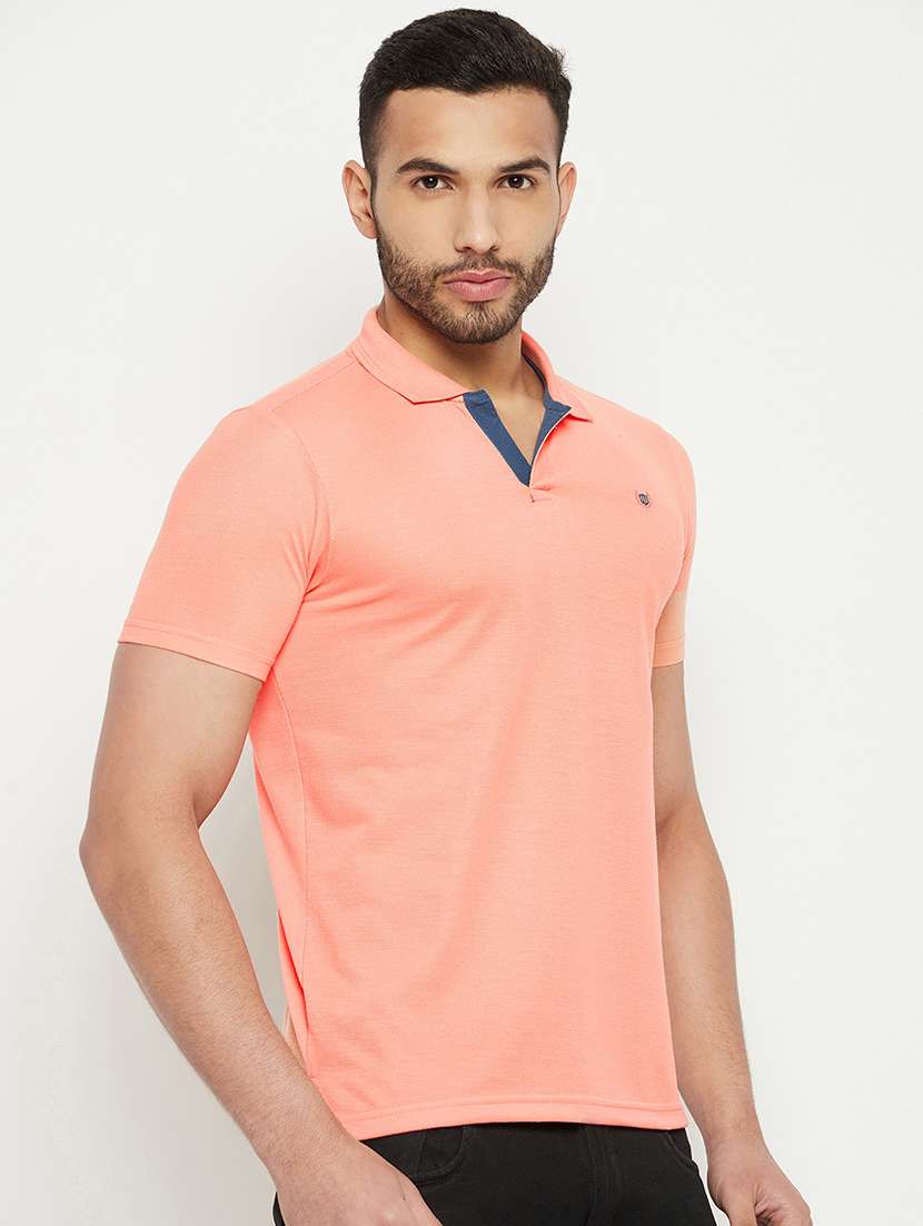 men solid short sleeve slim fit polo t-shirt - 22264573 -  Standard Image - 1