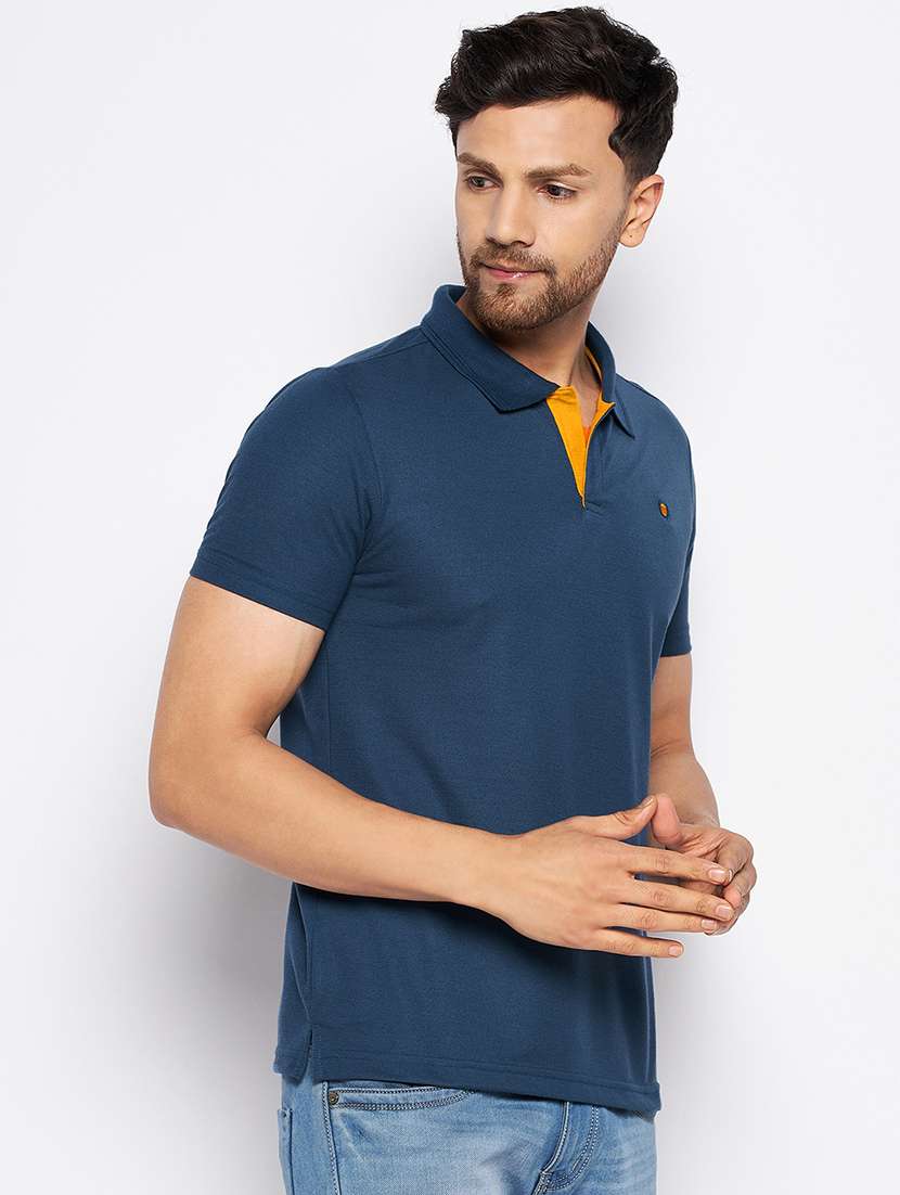 men solid short sleeve regular fit polo t-shirt - 22264574 -  Standard Image - 1