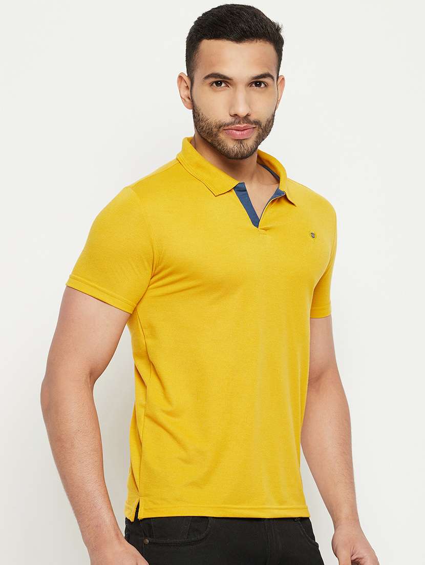 men solid short sleeve slim fit polo t-shirt - 22264577 -  Standard Image - 1