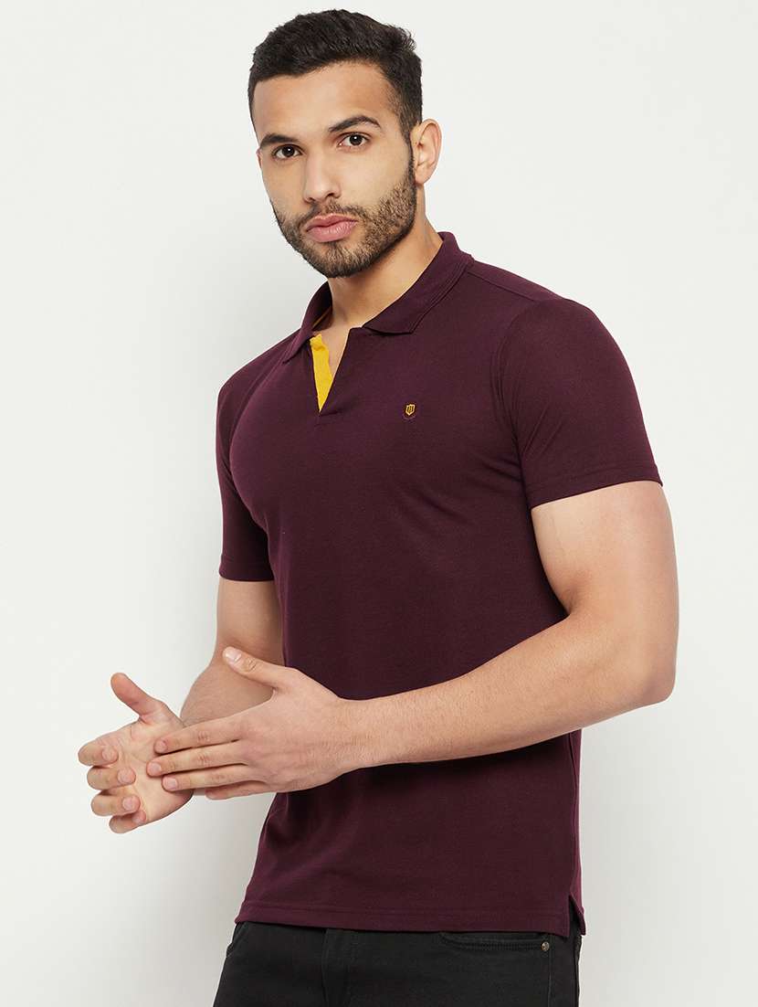 men solid short sleeve slim fit polo t-shirt - 22264578 -  Standard Image - 1