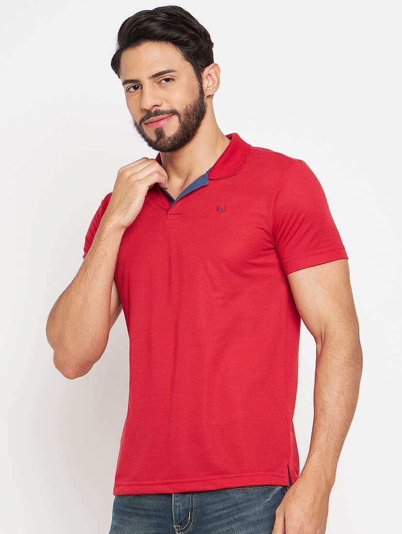 men solid short sleeve slim fit polo t-shirt - 22264579 -  Standard Image - 1
