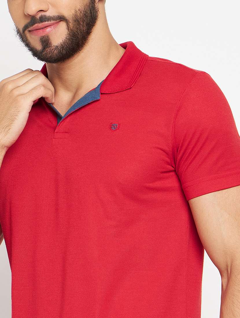 men solid short sleeve slim fit polo t-shirt - 22264579 -  Standard Image - 4