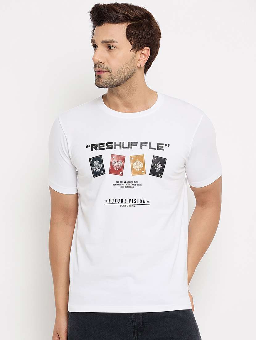 men printed short sleeve t-shirt