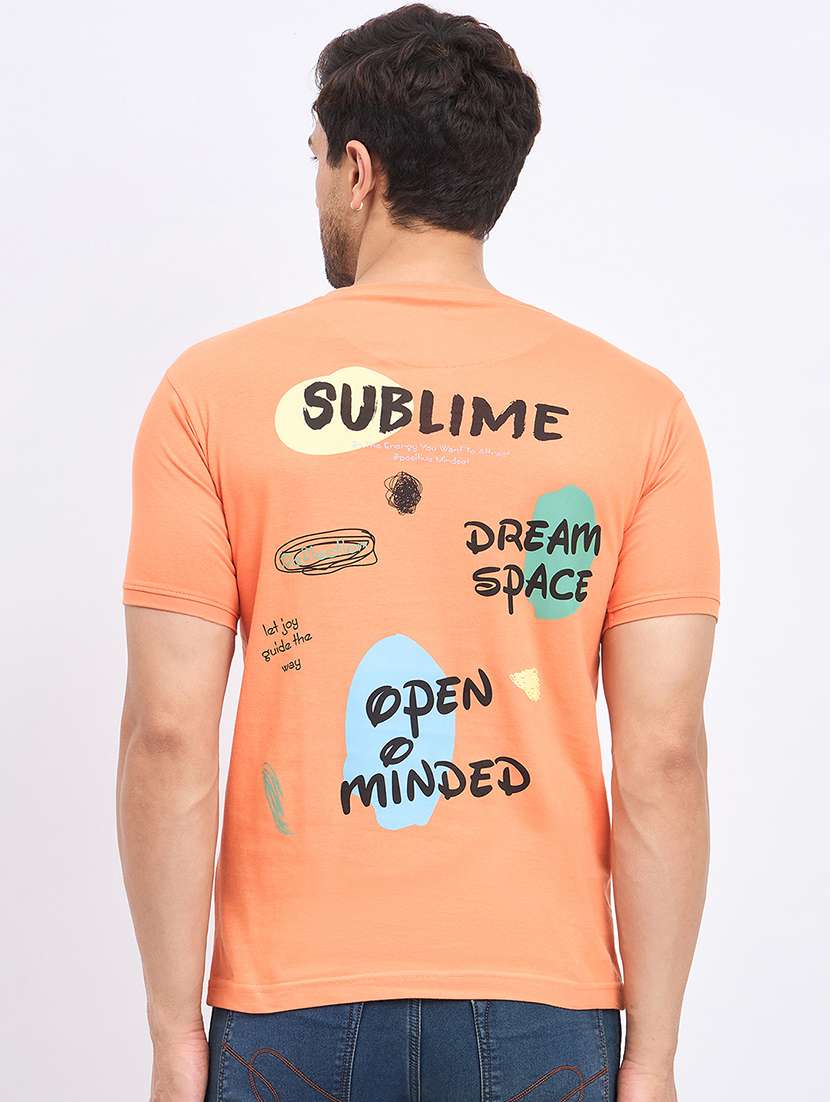 men printed short sleeve t-shirt