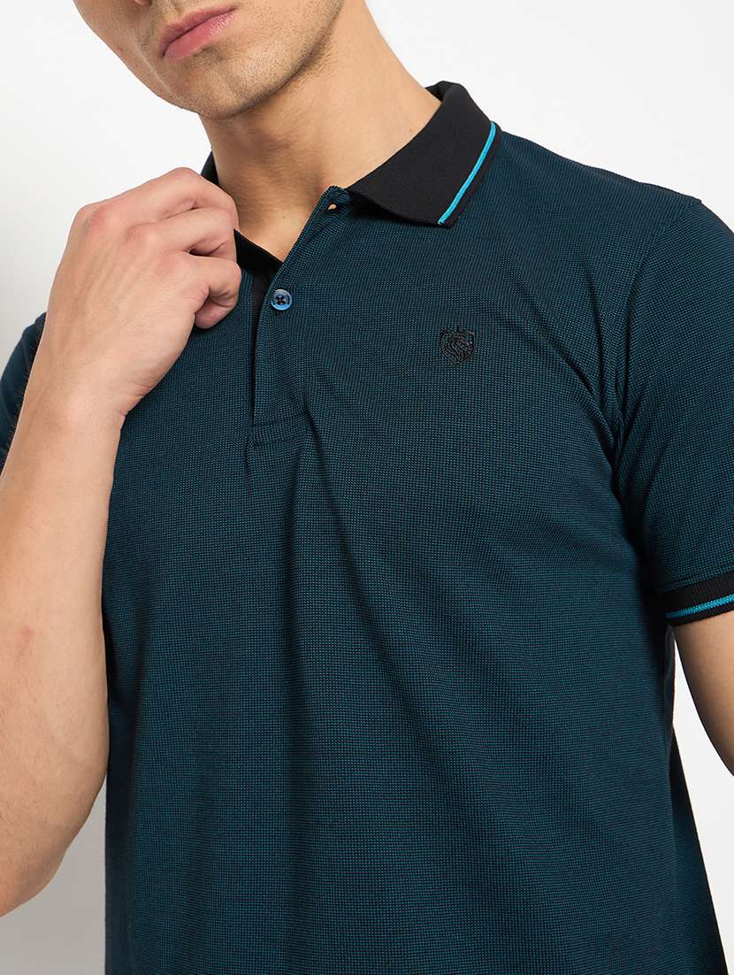 men solid short sleeve regular fit polo t-shirt - 22264591 -  Standard Image - 4