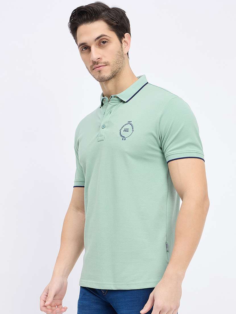 men solid short sleeve regular fit polo t-shirt - 22264595 -  Standard Image - 1