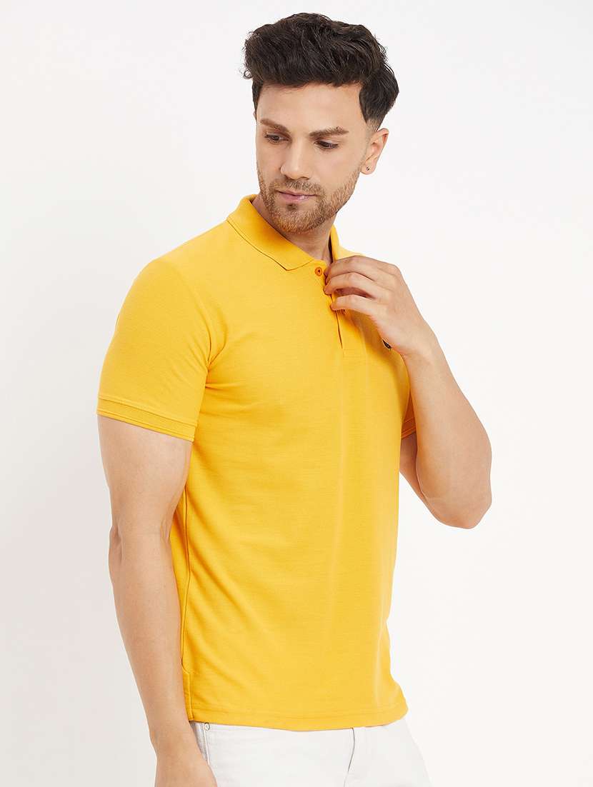 men solid short sleeve slim fit polo t-shirt - 22264610 -  Standard Image - 1