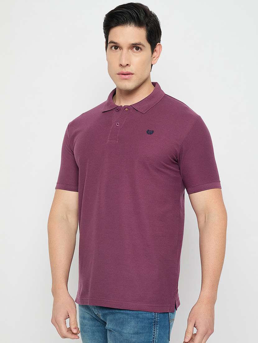 men solid short sleeve slim fit polo t-shirt - 22264616 -  Standard Image - 1