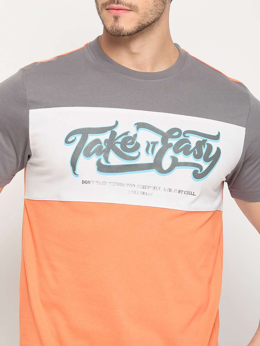 men color blocked short sleeve t-shirt - 22264621 -  Standard Image - 4