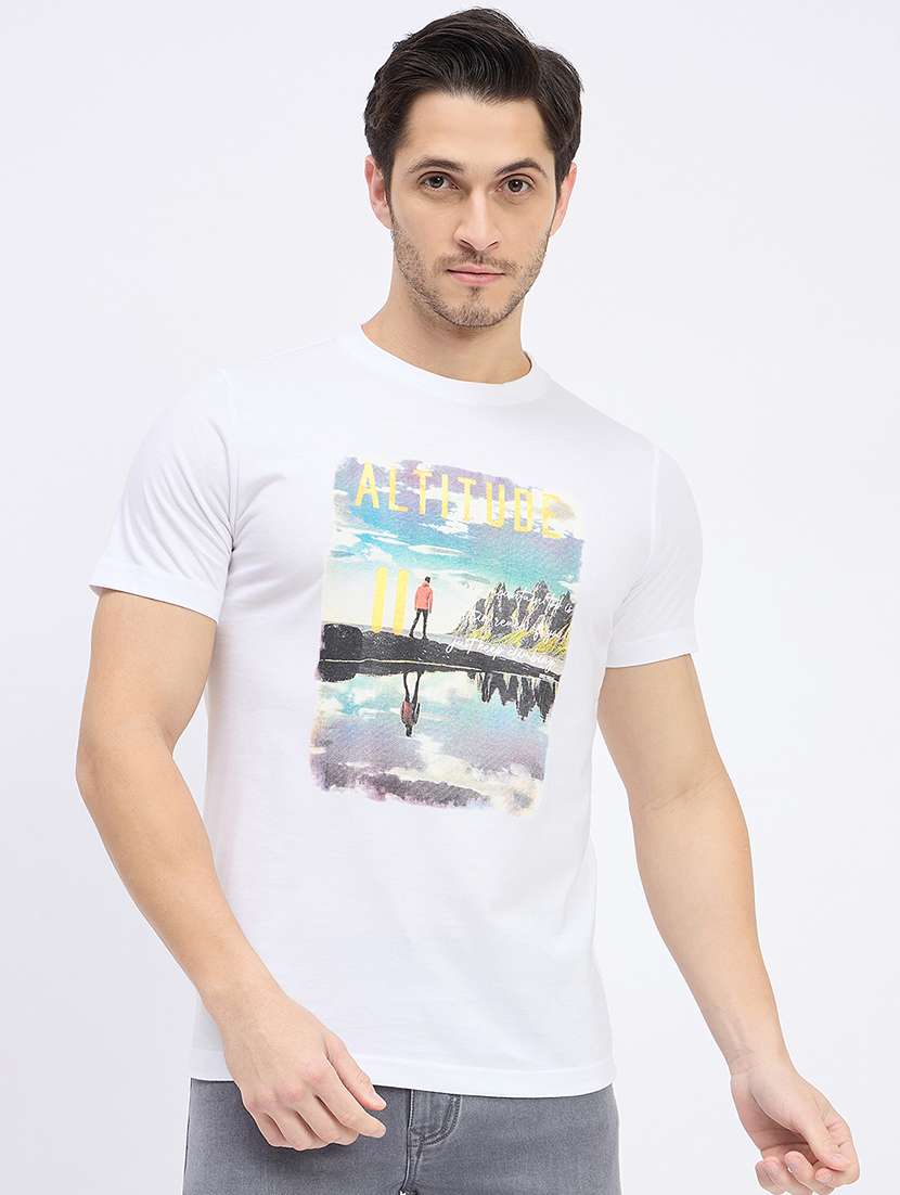 men printed short sleeve t-shirt