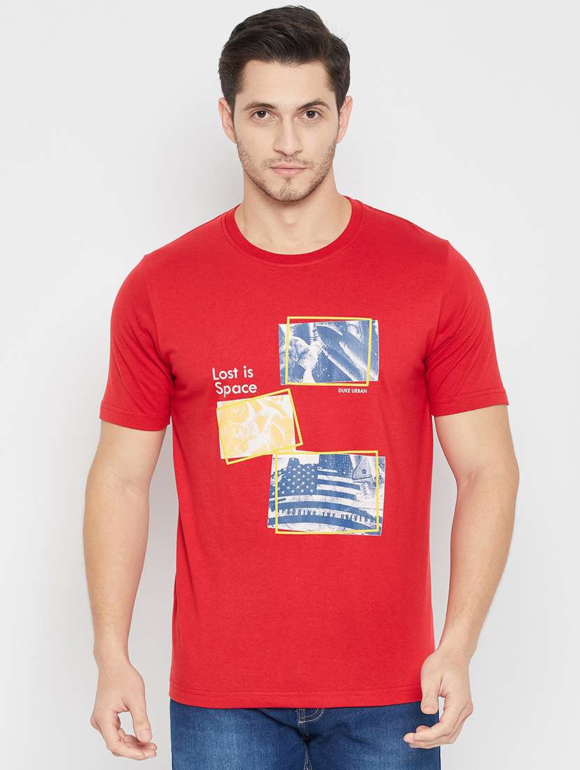 men printed short sleeve t-shirt