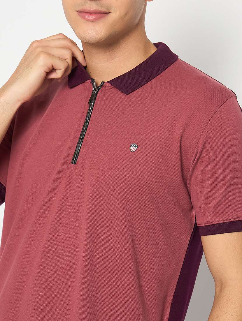 men color blocked short sleeve polo t-shirt - 22264645 -  Standard Image - 4