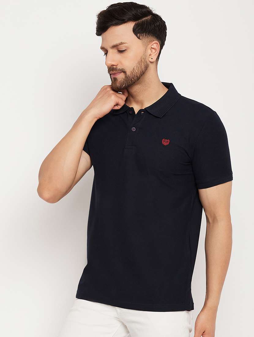 men solid short sleeve regular fit polo t-shirt - 22264647 -  Standard Image - 1