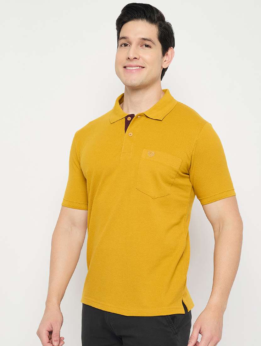 men solid short sleeve regular fit polo t-shirt - 22264650 -  Standard Image - 1