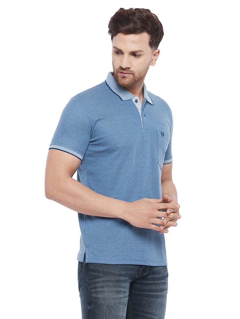 men solid short sleeve slim fit polo t-shirt - 22264657 -  Standard Image - 1