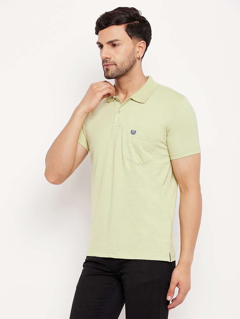 men solid short sleeve slim fit polo t-shirt - 22264663 -  Standard Image - 1