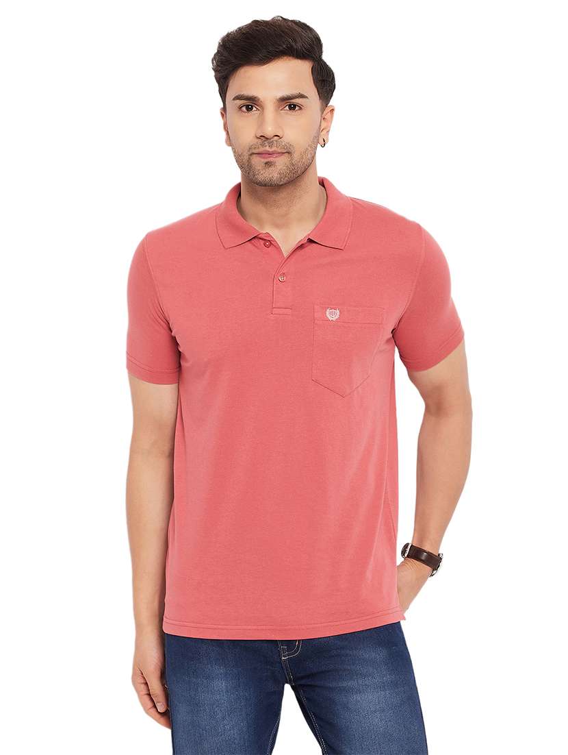 men solid short sleeve slim fit polo t-shirt