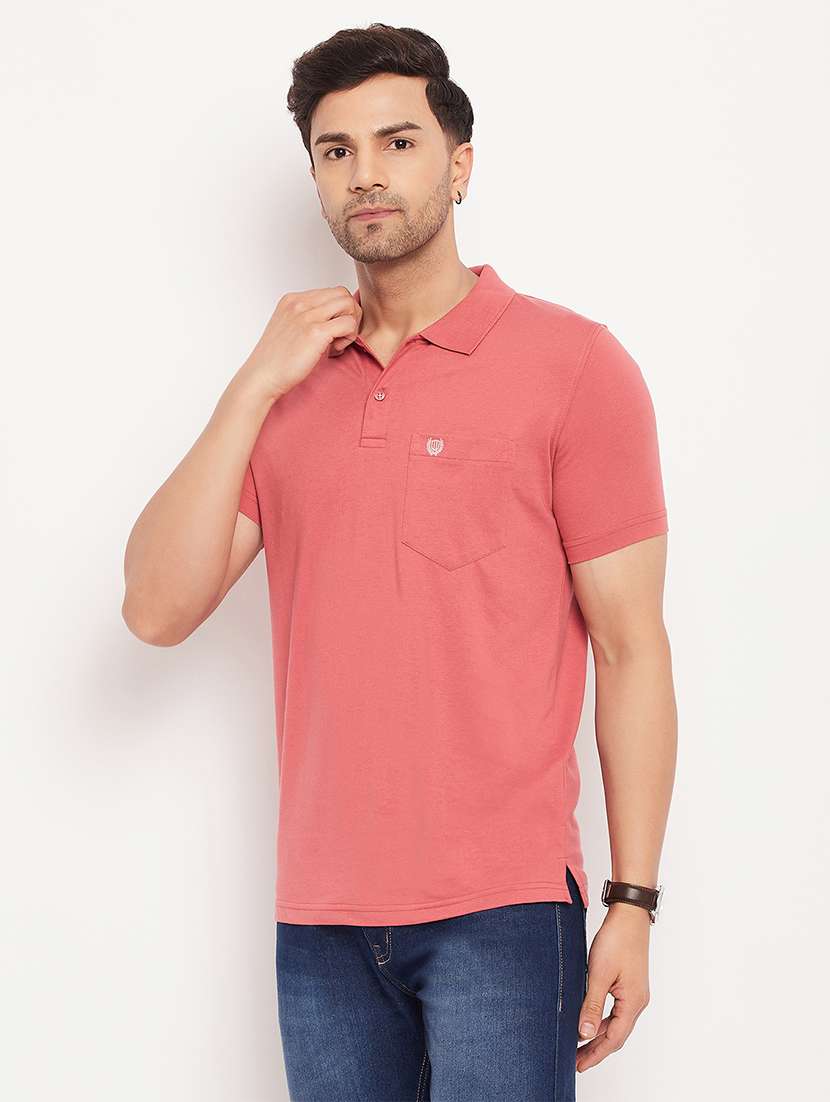 men solid short sleeve slim fit polo t-shirt - 22264665 -  Standard Image - 1