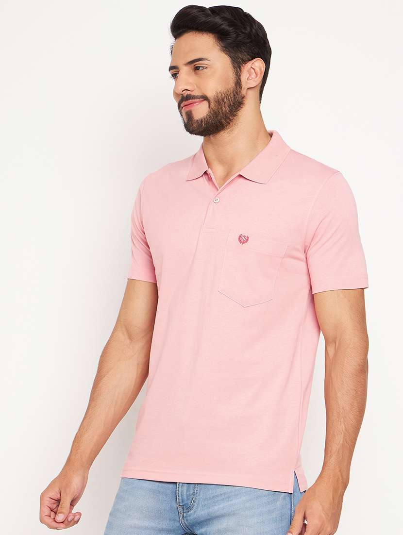Men Solid Short Sleeve Slim Fit Polo T-shirt - 22264667 -  Standard Image - 1