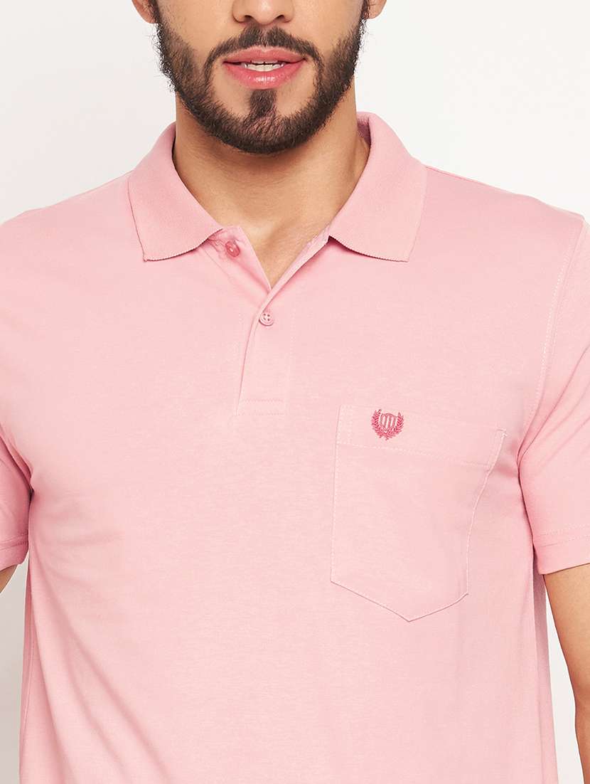 Men Solid Short Sleeve Slim Fit Polo T-shirt - 22264667 -  Standard Image - 4
