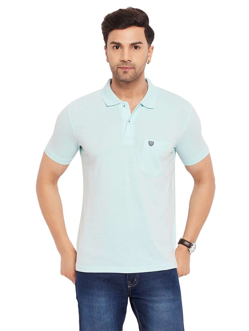 men solid short sleeve slim fit polo t-shirt - 22264669 -  Standard Image - 1