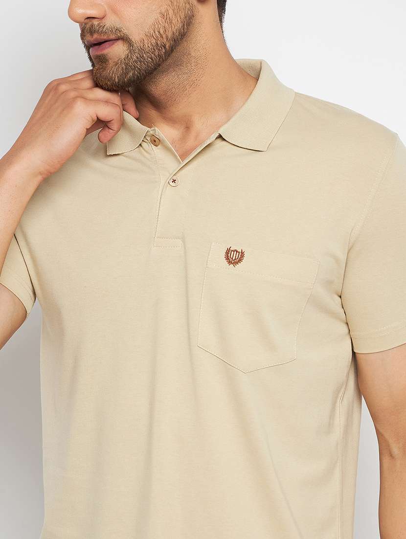 men solid short sleeve slim fit polo t-shirt - 22264670 -  Standard Image - 4