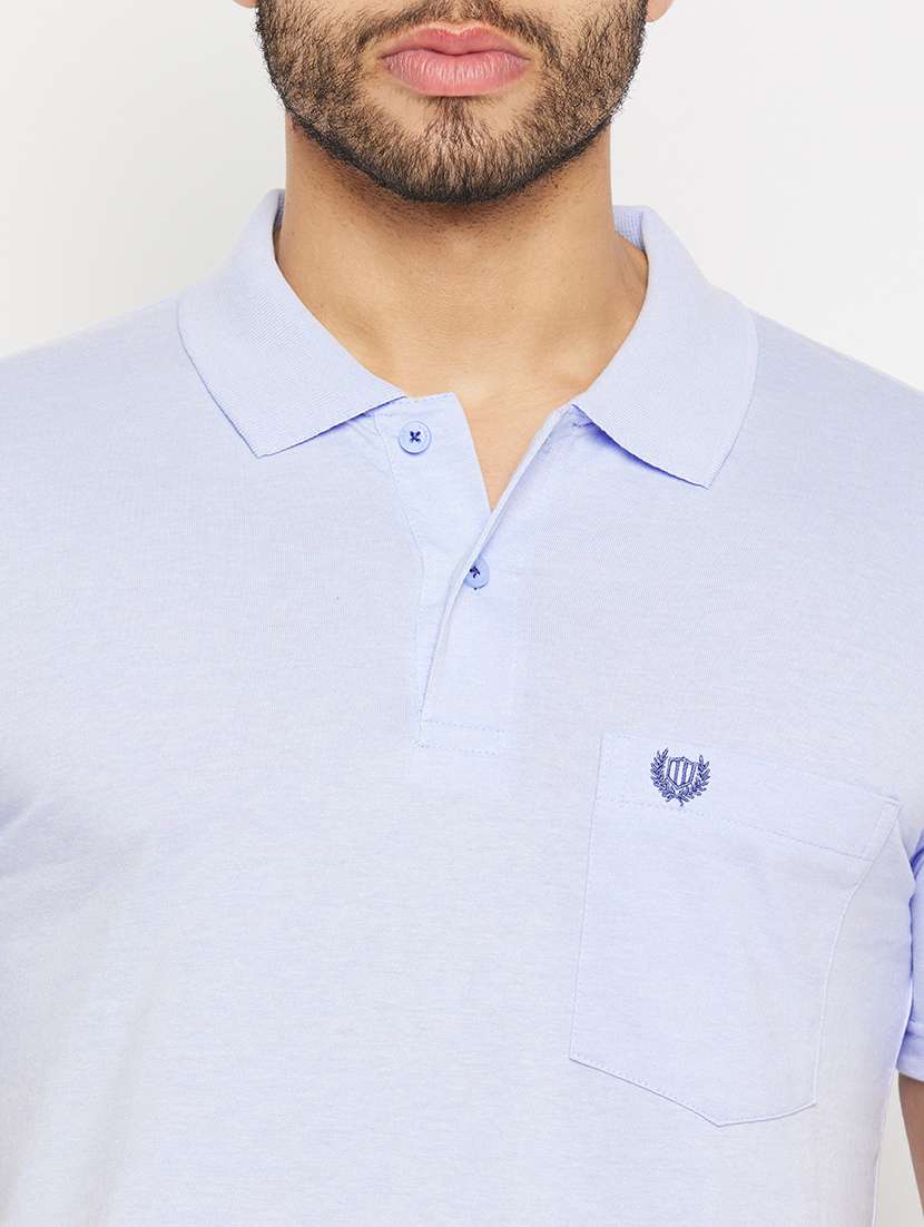 men solid short sleeve slim fit polo t-shirt - 22264671 -  Standard Image - 4