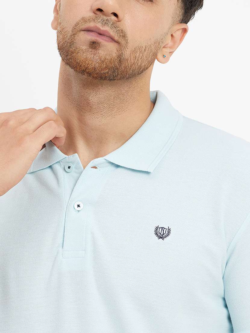 men solid short sleeve slim fit polo t-shirt - 22264673 -  Standard Image - 4