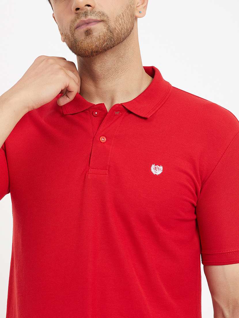 men solid short sleeve slim fit polo t-shirt - 22264674 -  Standard Image - 4