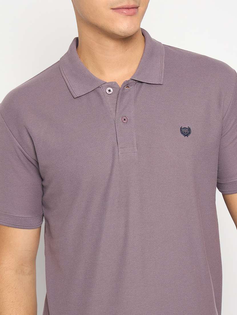 men solid short sleeve slim fit polo t-shirt - 22264675 -  Standard Image - 4