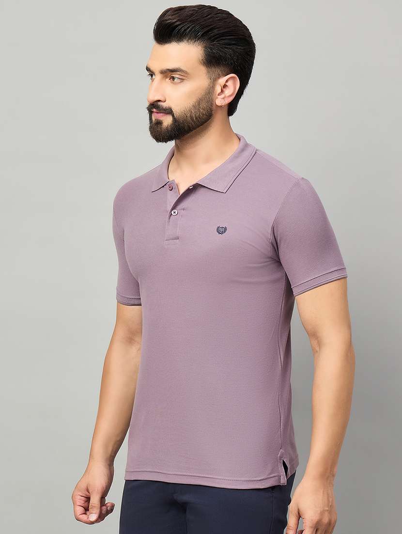men solid short sleeve polo t-shirt - 22264683 -  Standard Image - 1