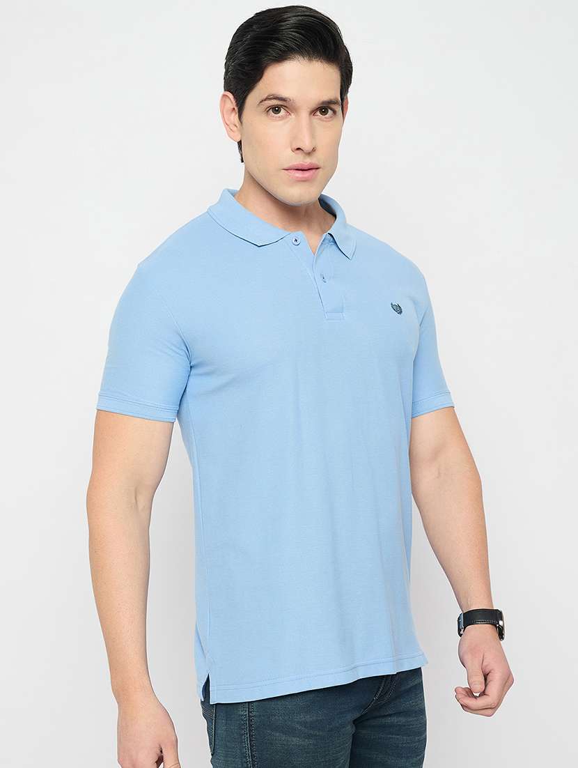 Men Solid Short Sleeve Polo T-shirt - 22264687 -  Standard Image - 1