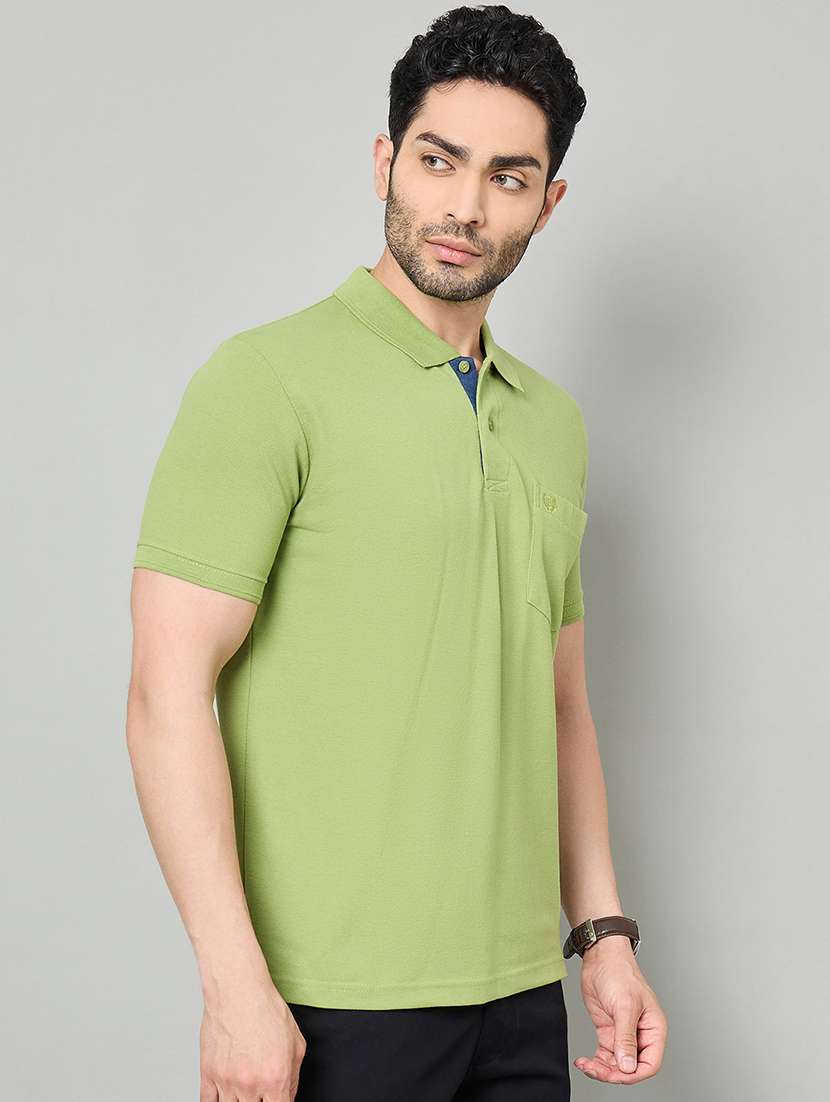 men solid short sleeve polo t-shirt - 22264690 -  Standard Image - 1