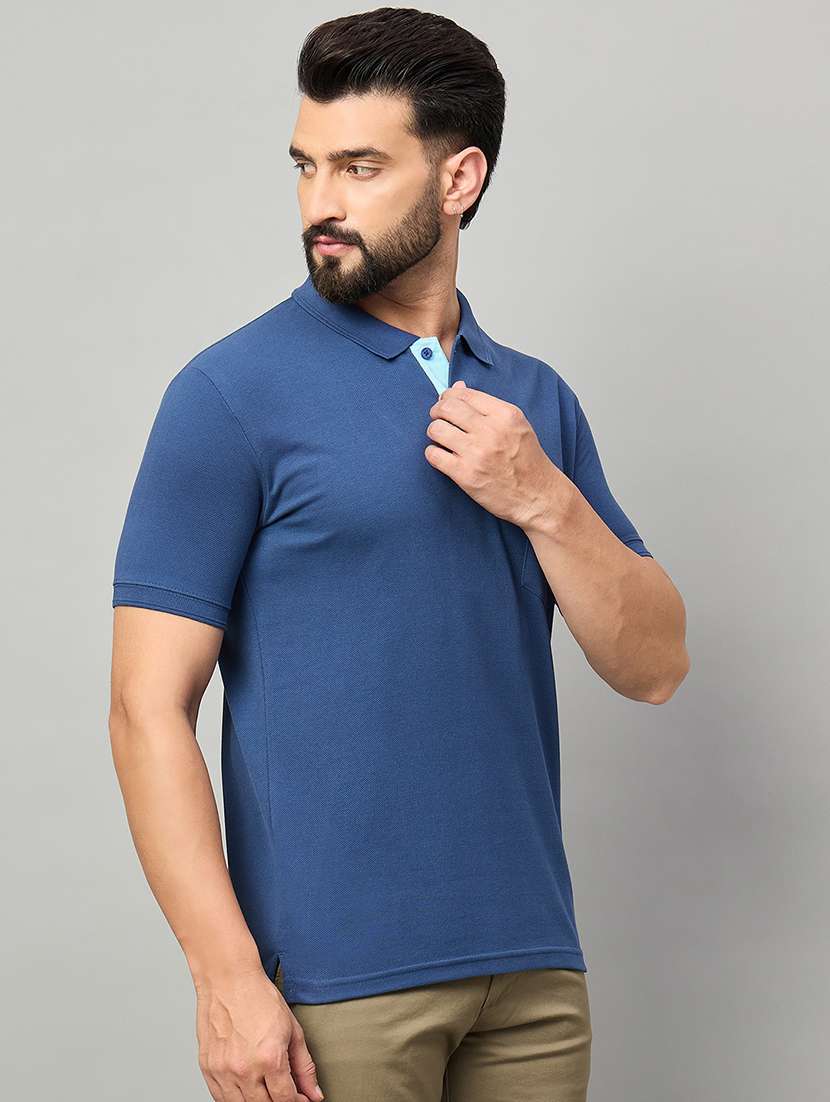 men solid short sleeve polo t-shirt - 22264692 -  Standard Image - 1