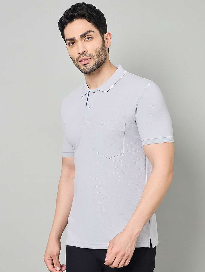 men solid short sleeve polo t-shirt - 22264693 -  Standard Image - 1