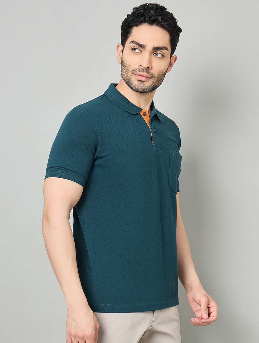 men solid short sleeve polo t-shirt - 22264695 -  Standard Image - 1