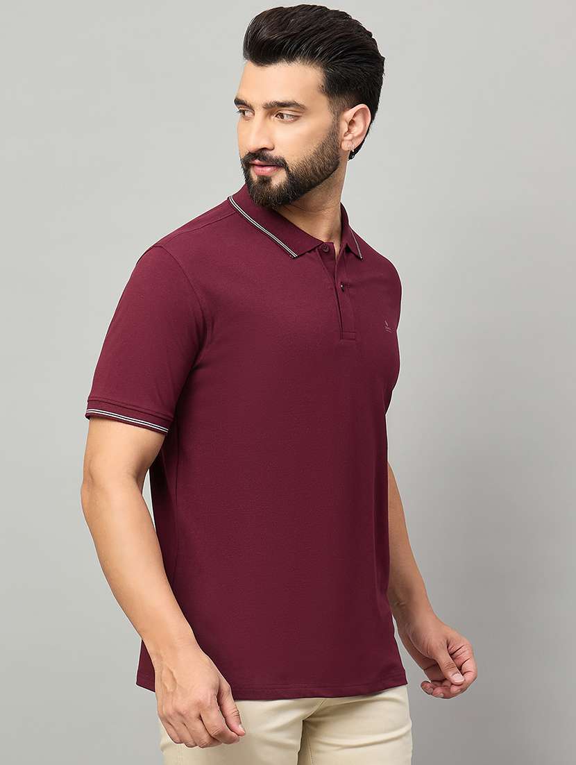men solid short sleeve polo t-shirt - 22264700 -  Standard Image - 1