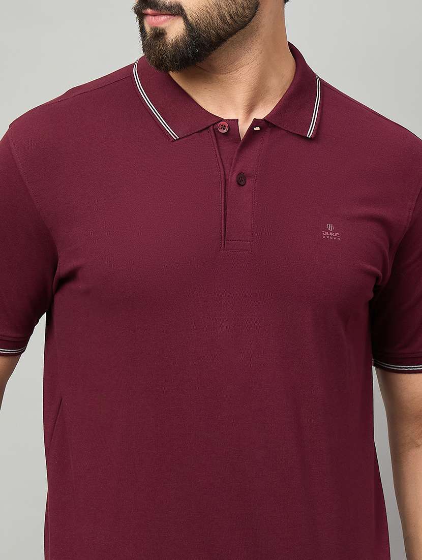 men solid short sleeve polo t-shirt - 22264700 -  Standard Image - 4