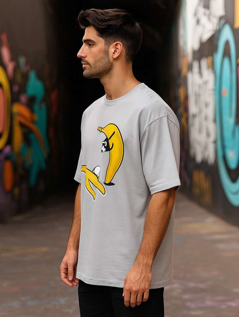 men printed short sleeve oversized t-shirt - 22264714 -  Standard Image - 1