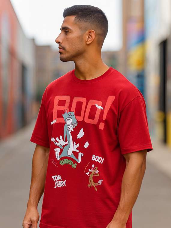 men printed short sleeve oversized t-shirt - 22264715 -  Standard Image - 1