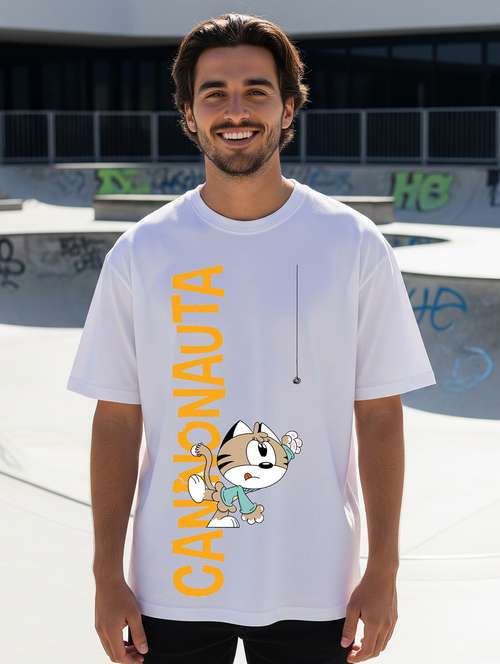 men printed short sleeve oversized t-shirt - 22264716 -  Standard Image - 0