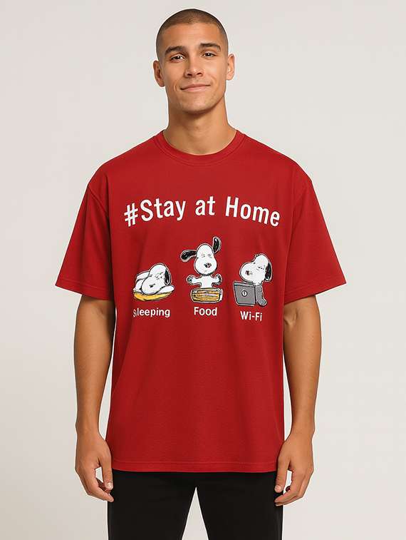 men printed short sleeve oversized t-shirt - 22264722 -  Standard Image - 1