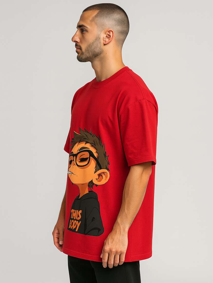 men printed short sleeve oversized t-shirt - 22264725 -  Standard Image - 1