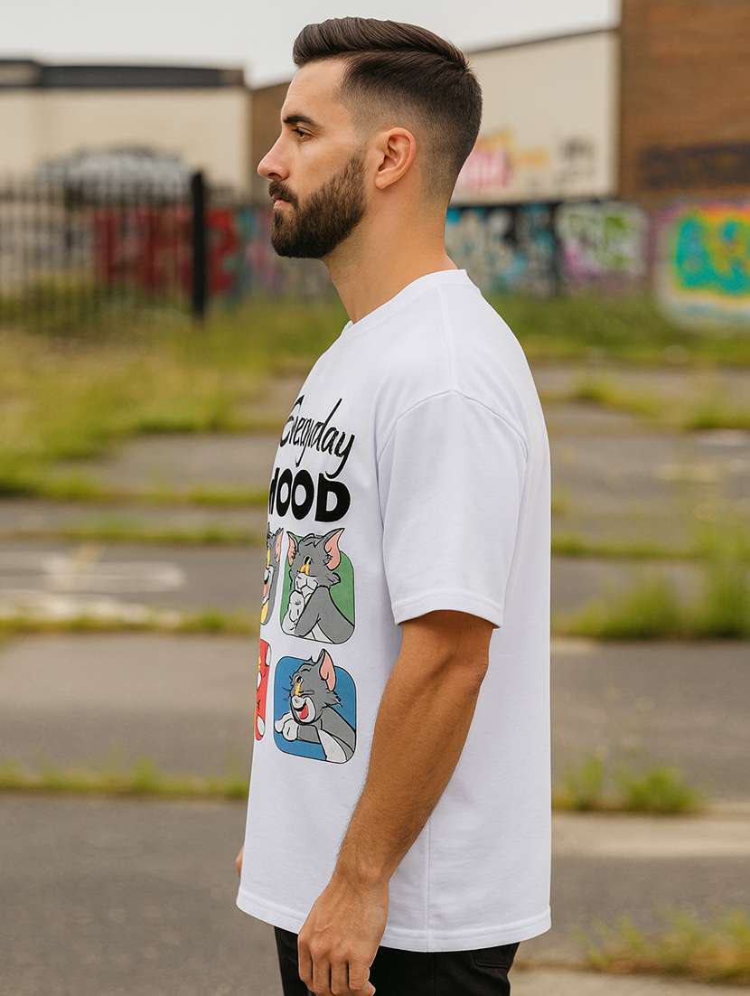 men printed short sleeve oversized t-shirt - 22264726 -  Standard Image - 1