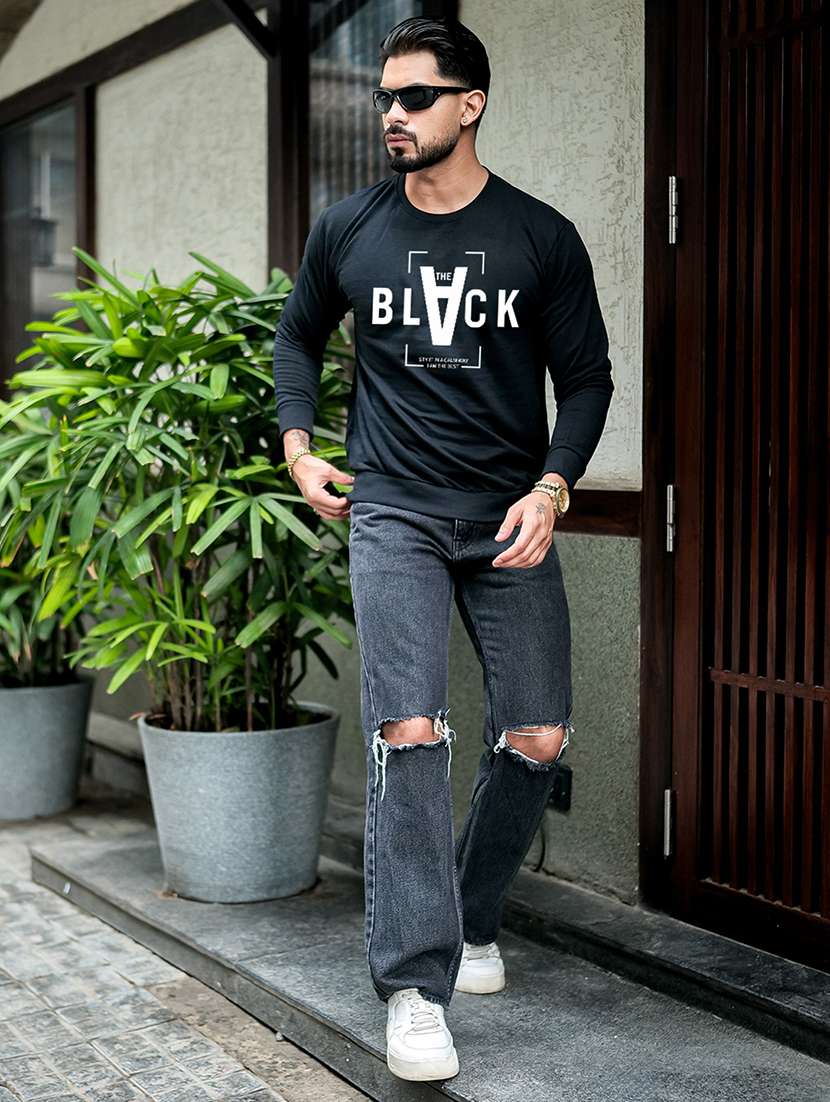 men typographic long sleeve regular fit sweatshirt - 22264728 -  Standard Image - 4