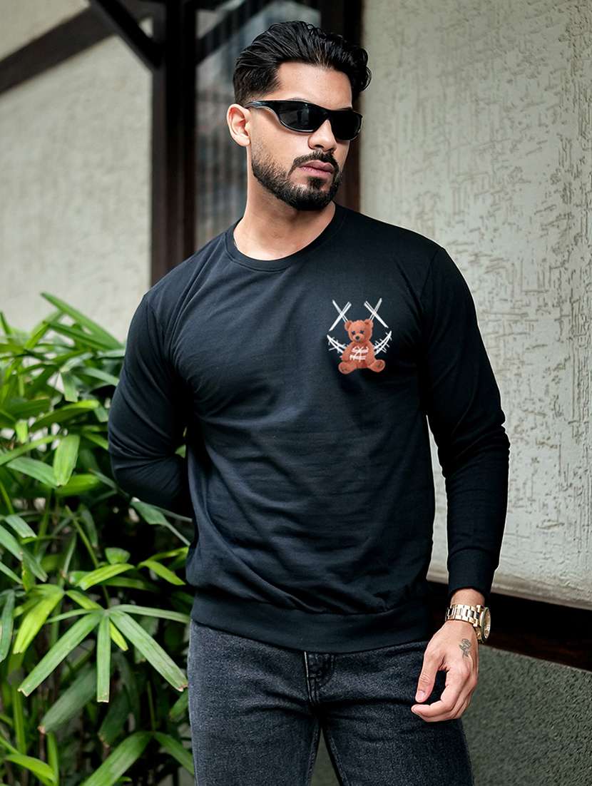 men printed long sleeve regular fit sweatshirt - 22264731 -  Standard Image - 1