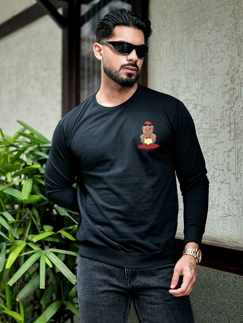 men printed long sleeve regular fit sweatshirt - 22264747 -  Standard Image - 1