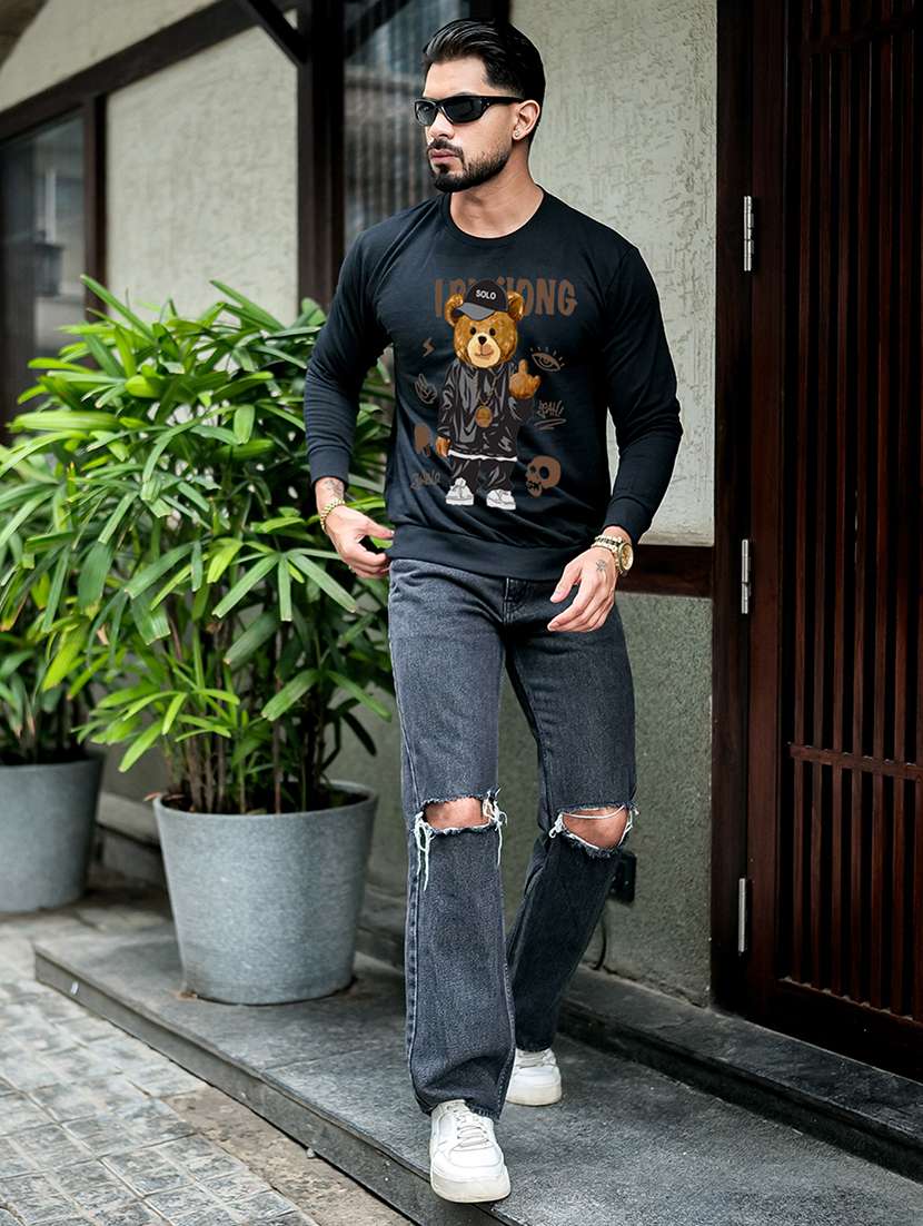 men printed long sleeve regular fit sweatshirt - 22264754 -  Standard Image - 4